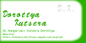dorottya kutsera business card